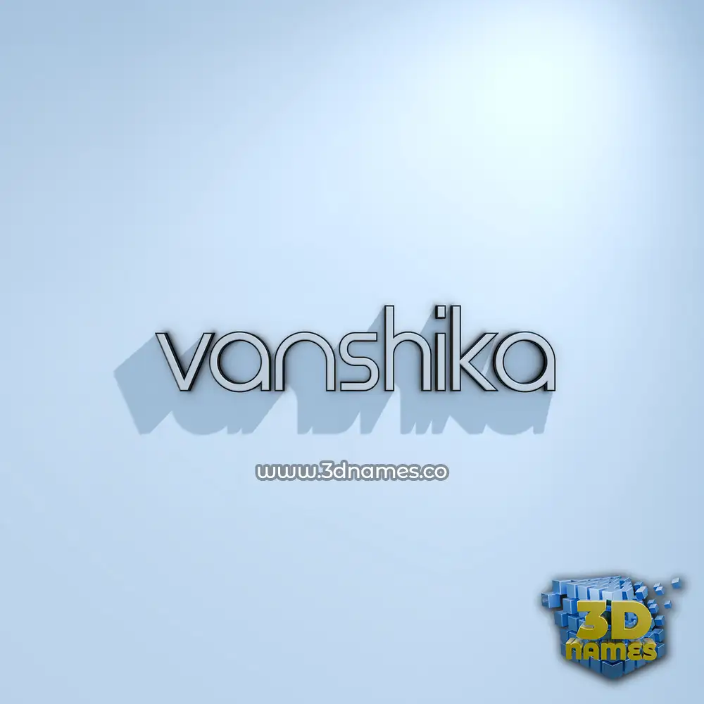 vanshika in White Logo Cold style - 3D name wallpaper
