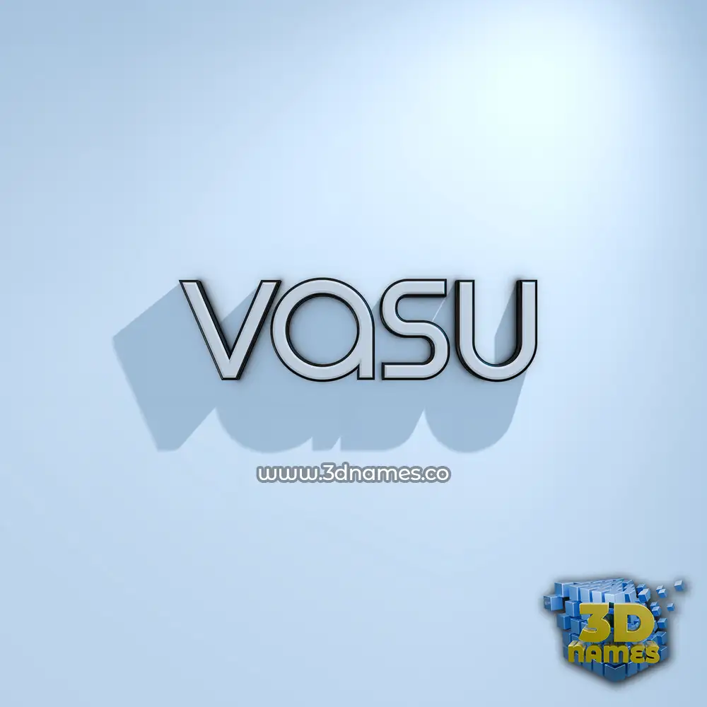 vasu in White Logo Cold style - 3D name wallpaper