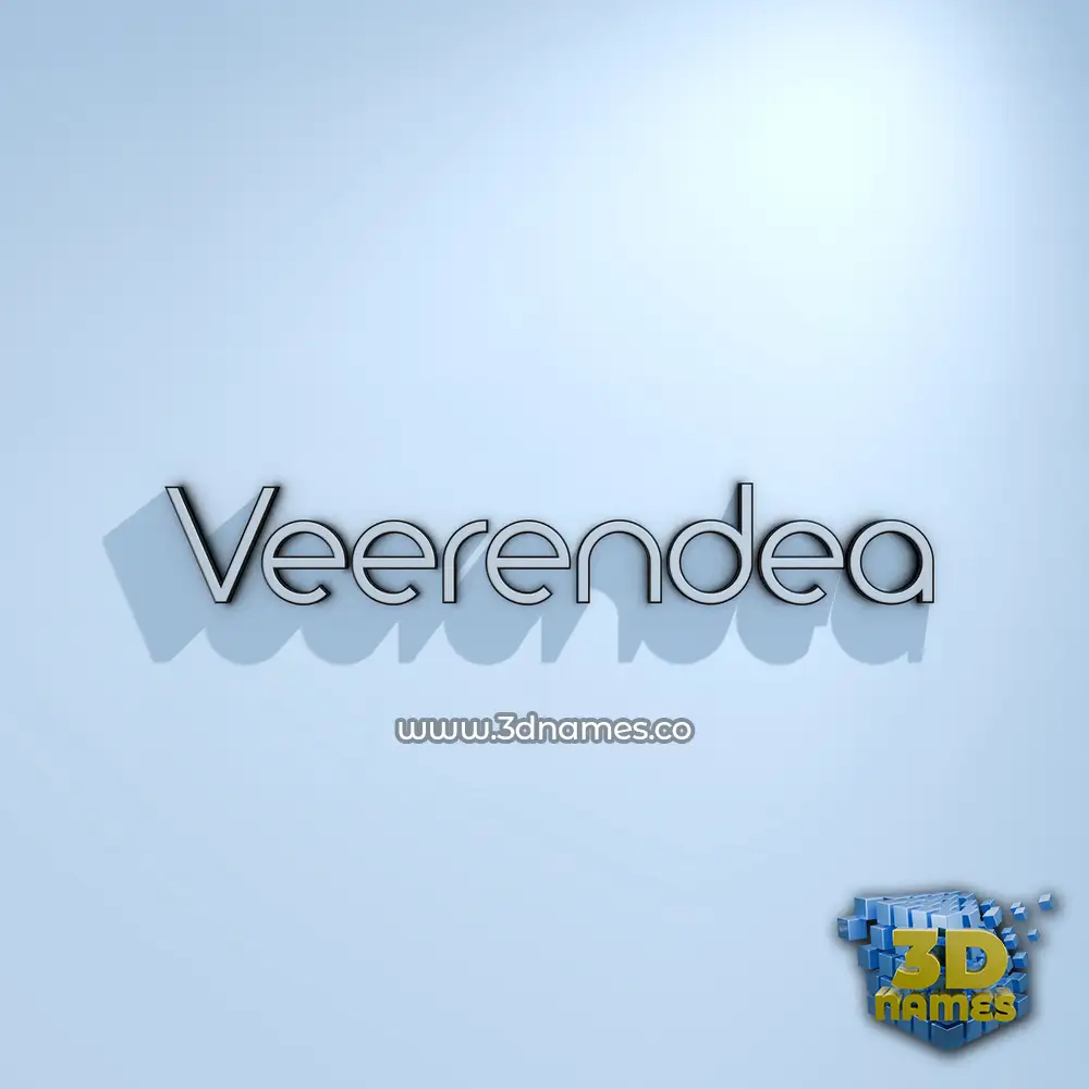 veerendea in White Logo Cold style - 3D name wallpaper