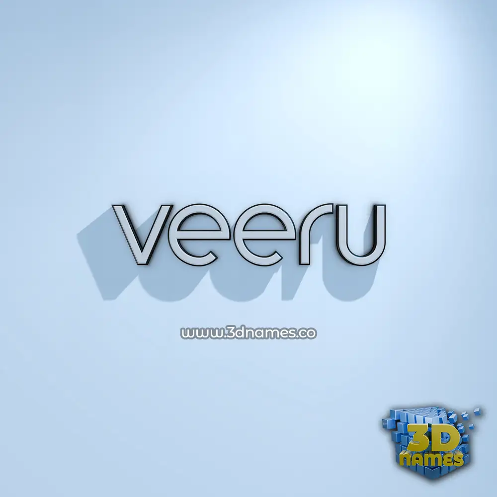 veeru in White Logo Cold style - 3D name wallpaper