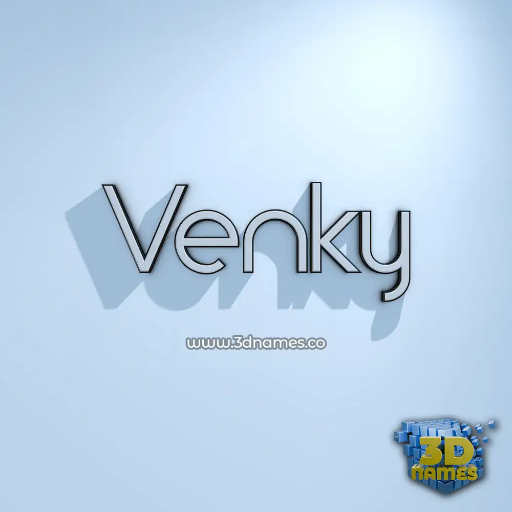 venky in White Logo Cold style - 3D name wallpaper