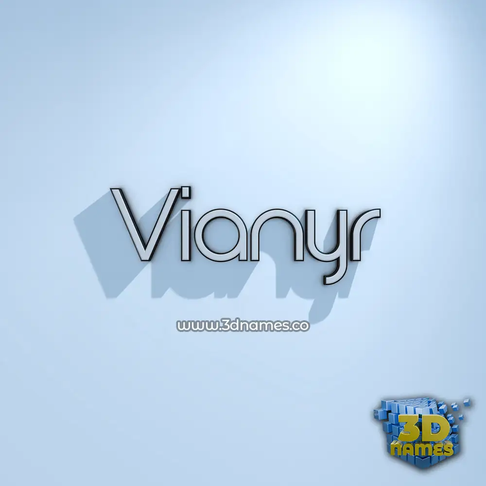 vianyr in White Logo Cold style - 3D name wallpaper