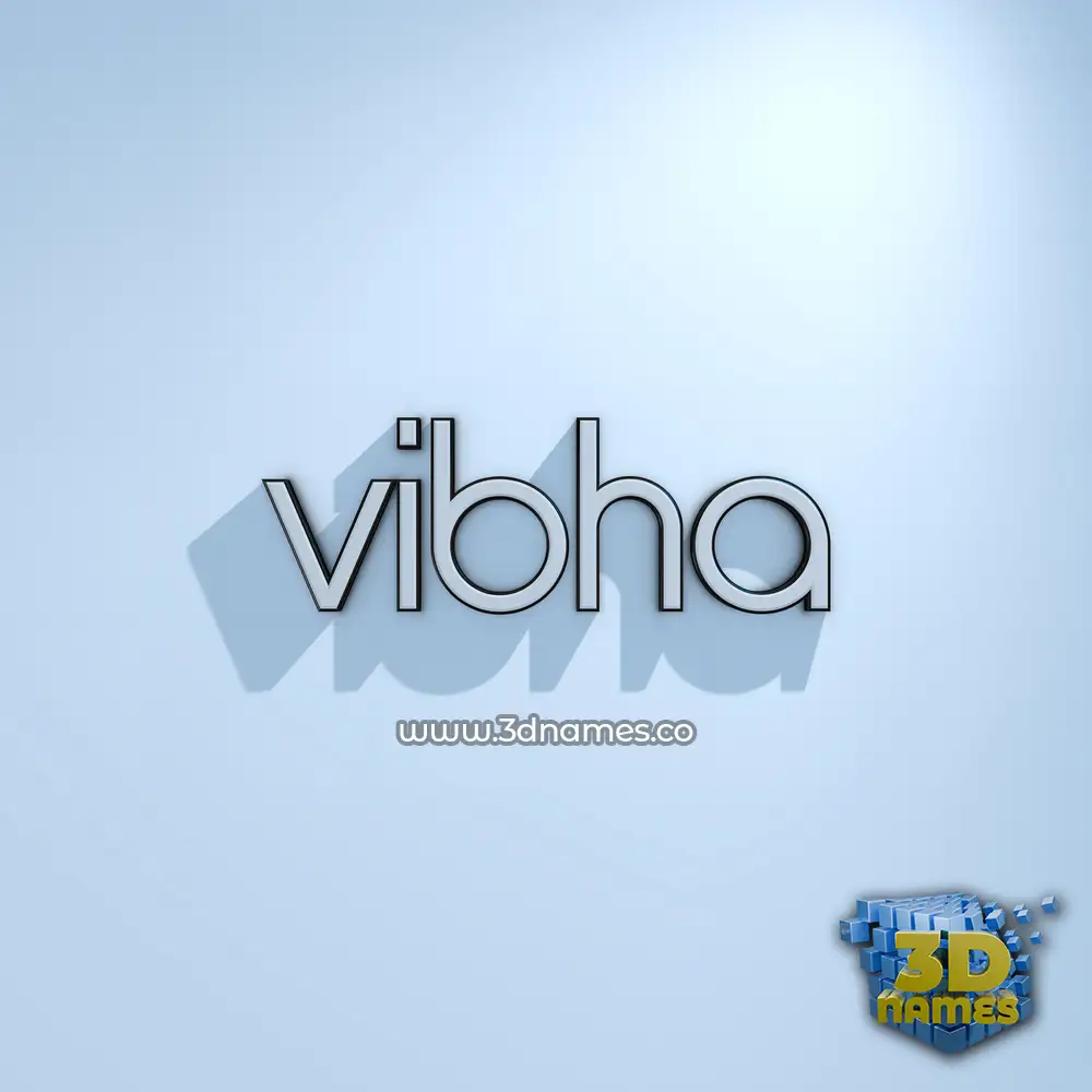 vibha in White Logo Cold style - 3D name wallpaper