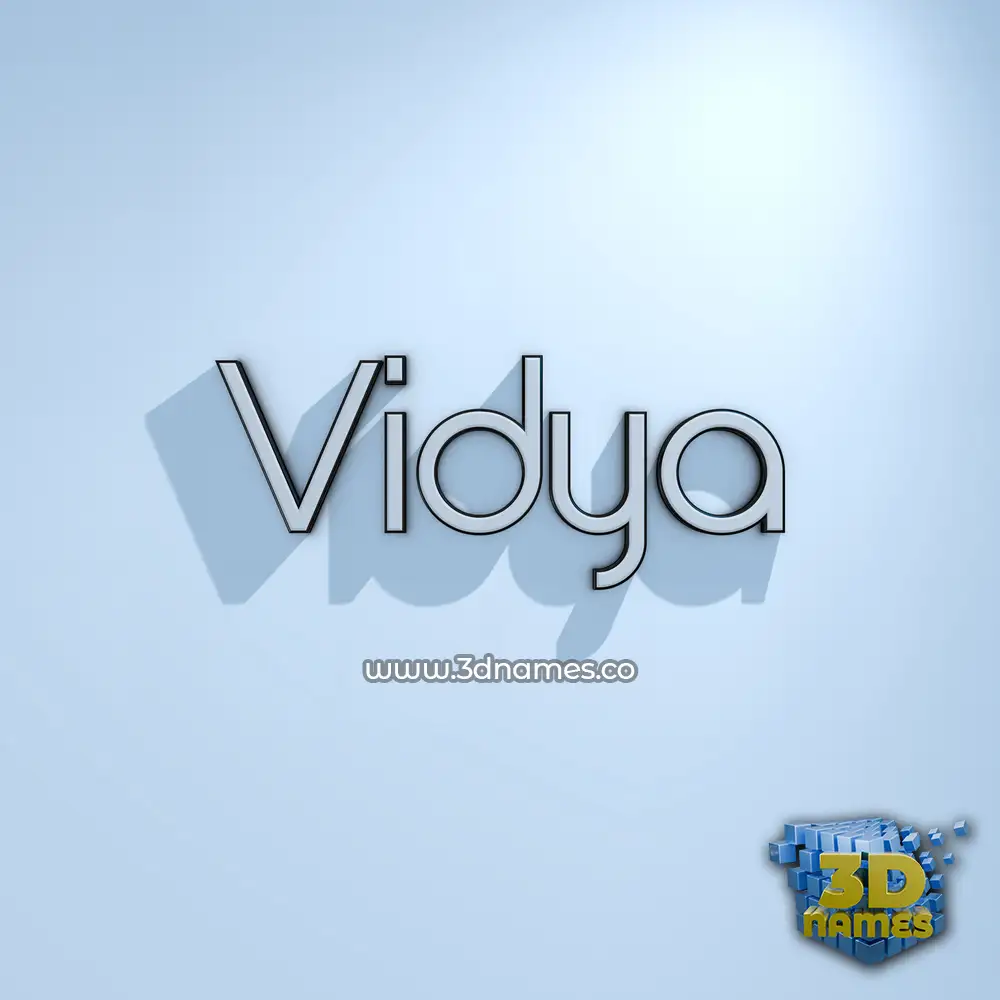 vidya in White Logo Cold style - 3D name wallpaper