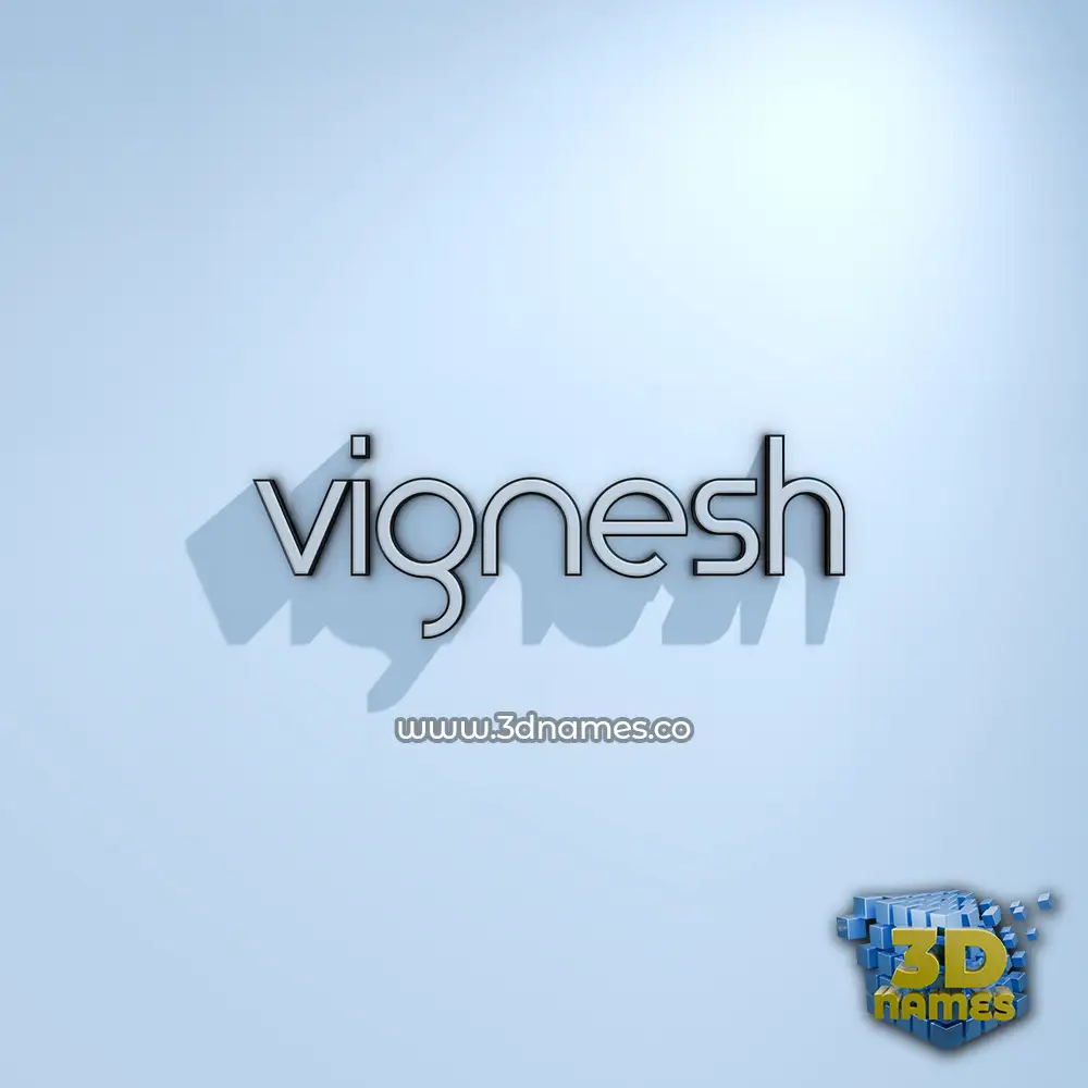 vignesh in White Logo Cold style - 3D name wallpaper