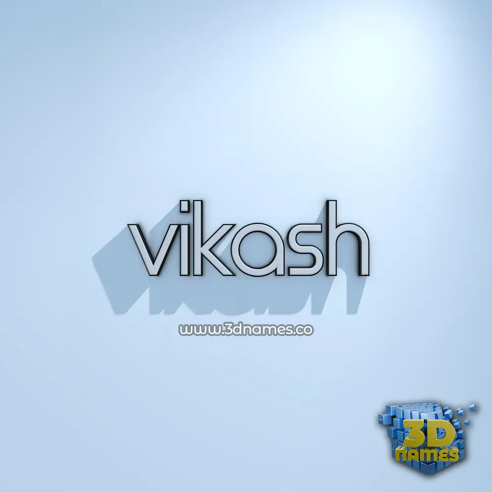 vikash in White Logo Cold style - 3D name wallpaper