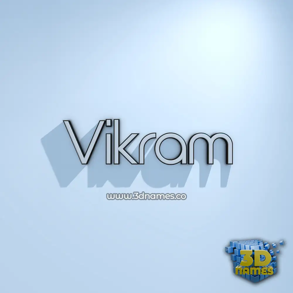vikram in White Logo Cold style - 3D name wallpaper