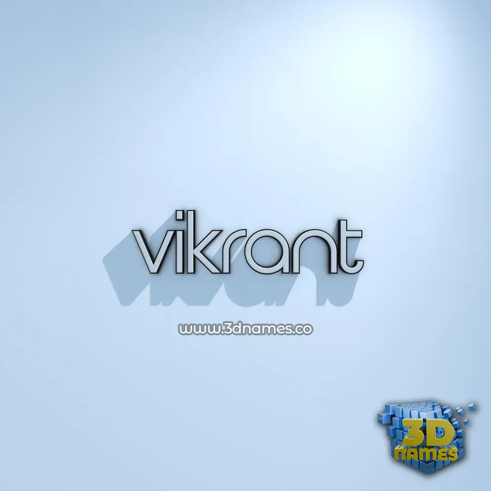 vikrant in White Logo Cold style - 3D name wallpaper
