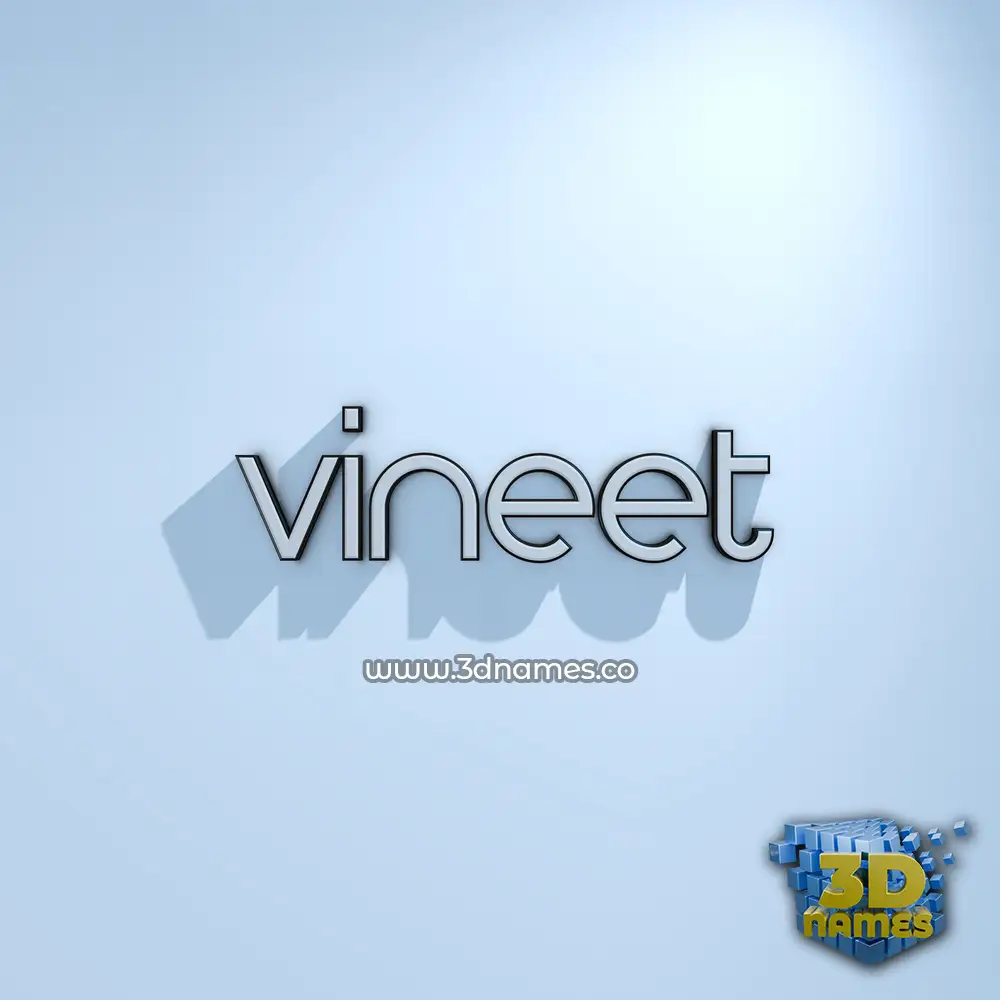 vineet in White Logo Cold style - 3D name wallpaper