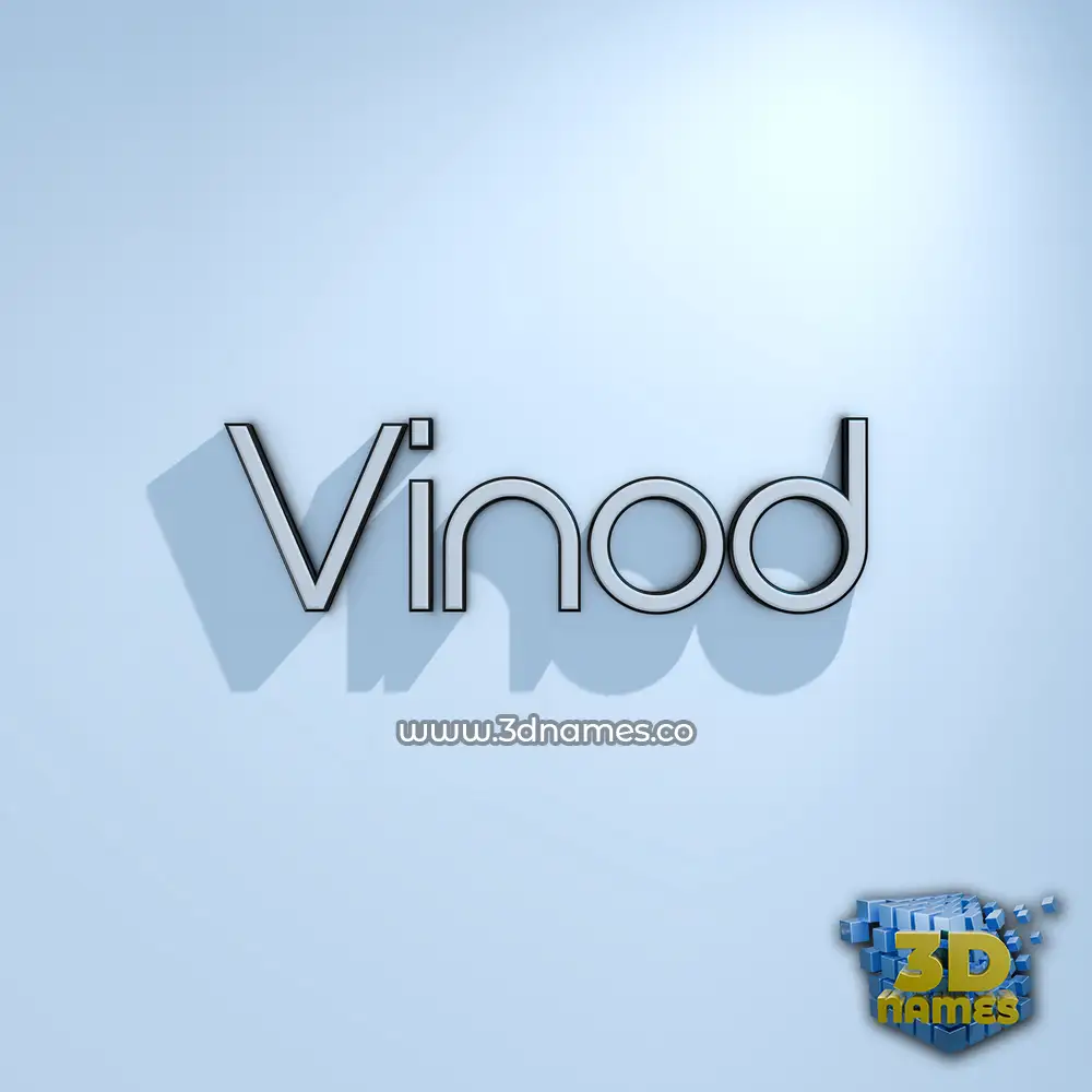 vinod in White Logo Cold style - 3D name wallpaper