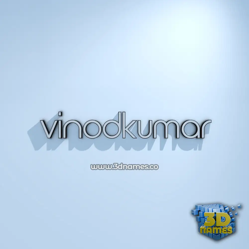 vinodkumar in White Logo Cold style - 3D name wallpaper