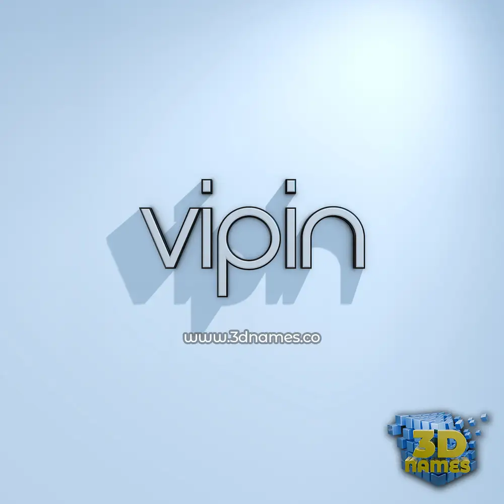 vipin in White Logo Cold style - 3D name wallpaper