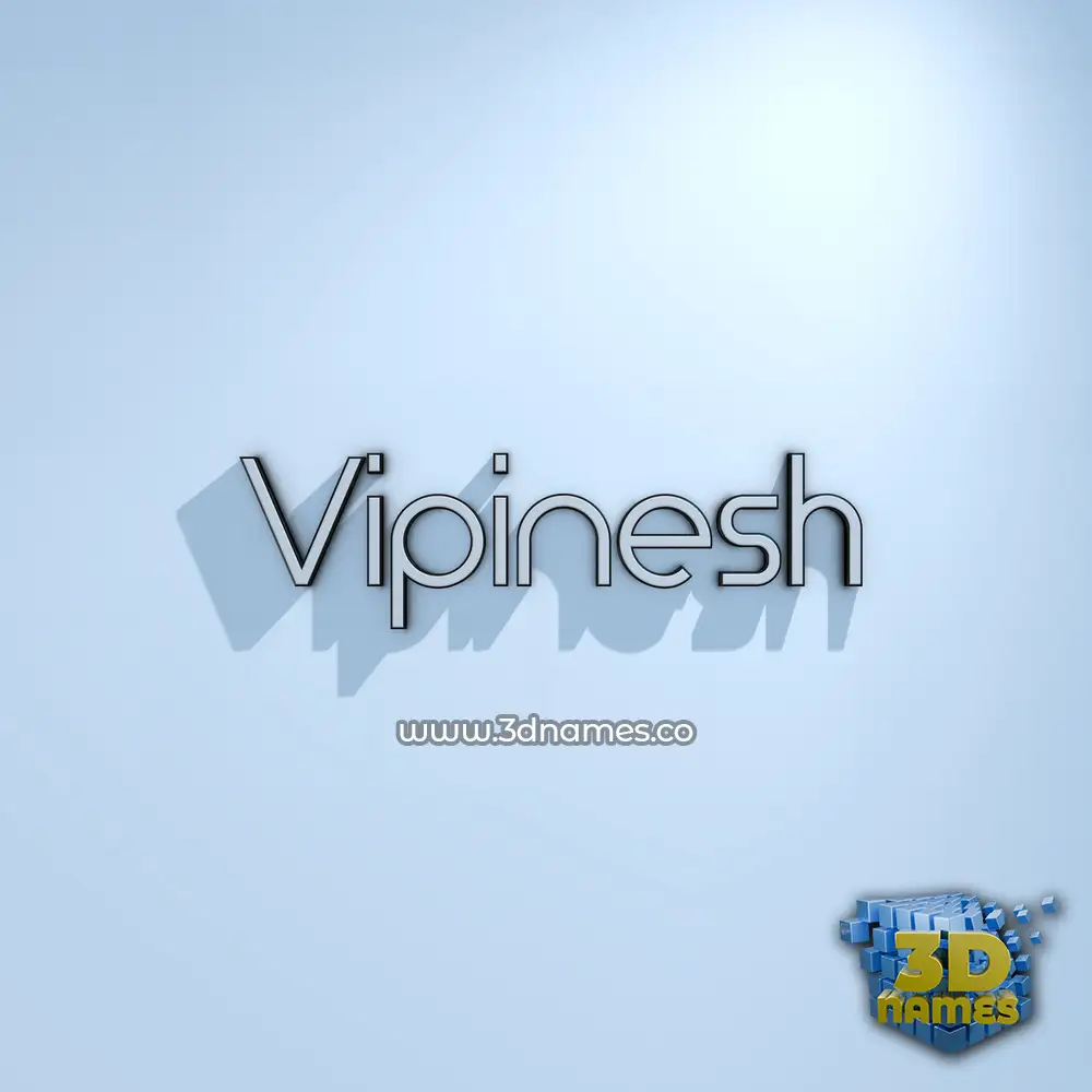 vipinesh in White Logo Cold style - 3D name wallpaper