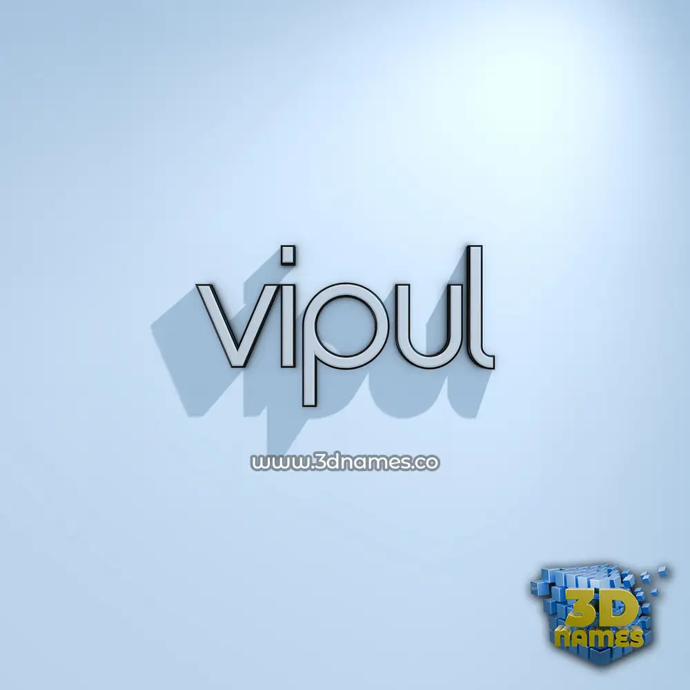 vipul in White Logo Cold style - 3D name wallpaper