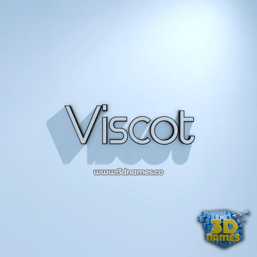viscot in White Logo Cold style - 3D name wallpaper