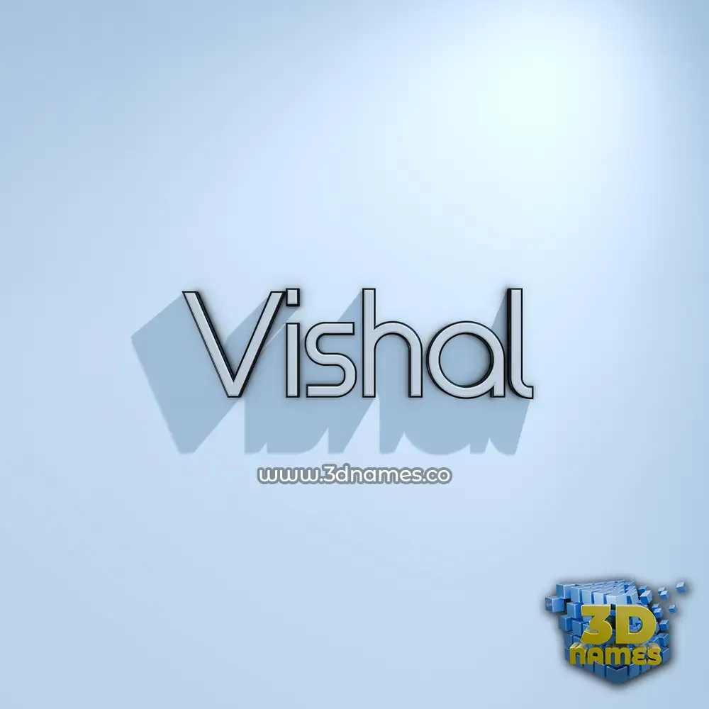 vishal in White Logo Cold style - 3D name wallpaper