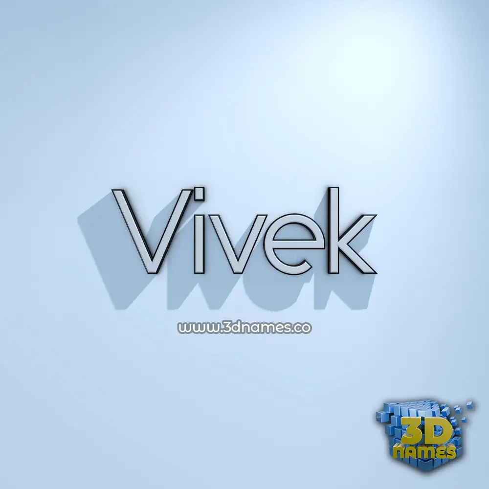 vivek in White Logo Cold style - 3D name wallpaper