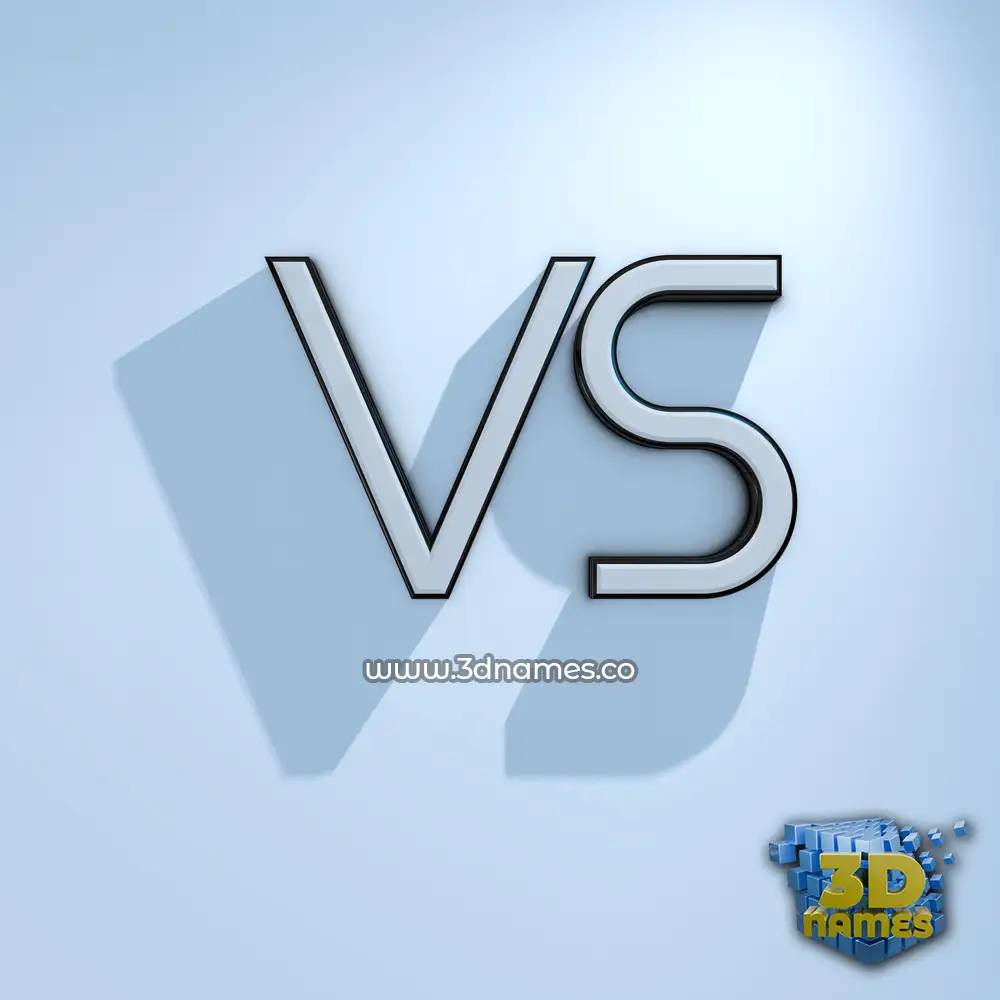 vs in White Logo Cold style - 3D name wallpaper