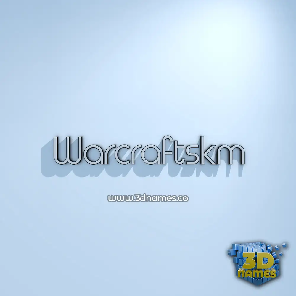 warcraftskm in White Logo Cold style - 3D name wallpaper