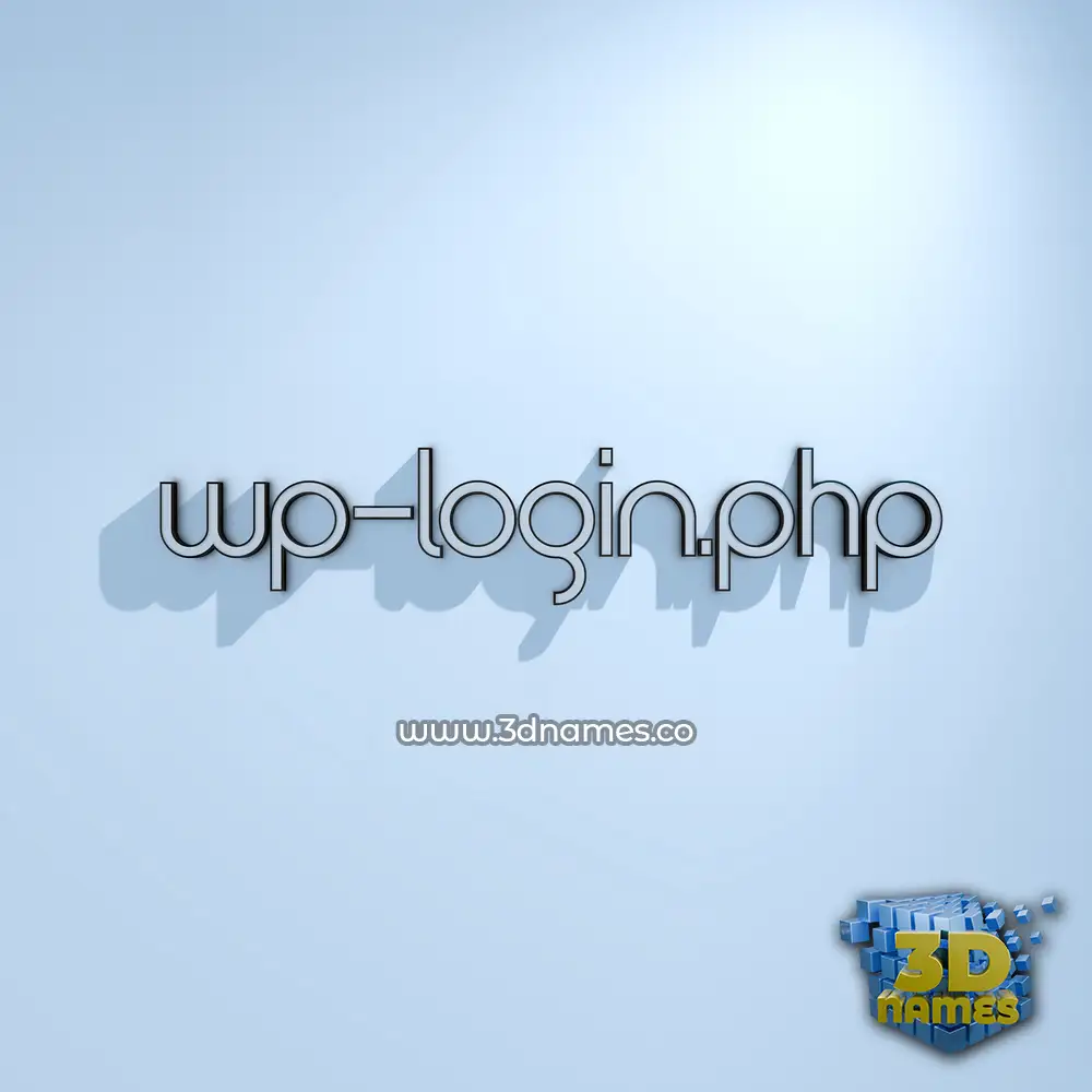 wp-login.php in White Logo Cold style - 3D name wallpaper