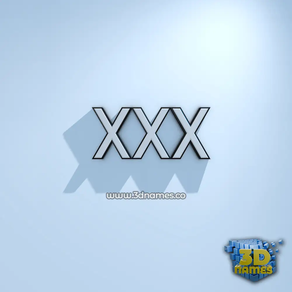 xxx in White Logo Cold style - 3D name wallpaper