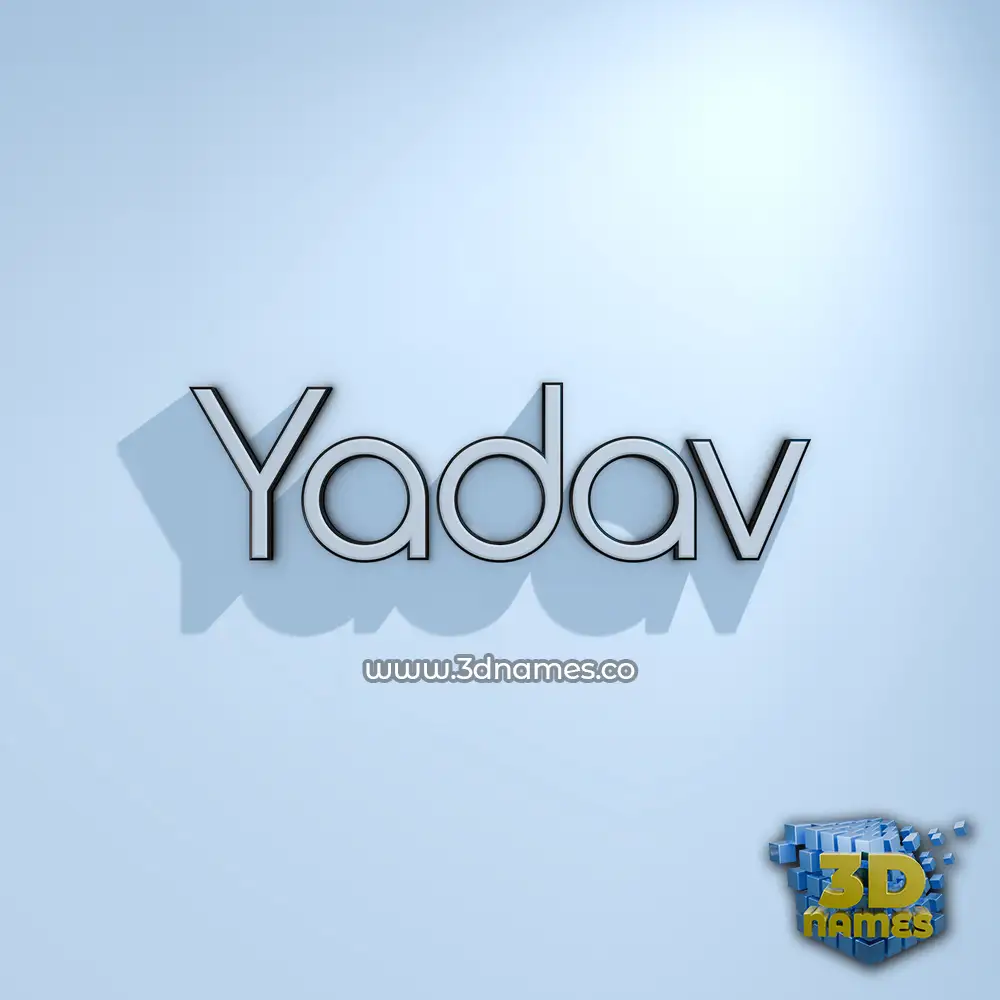 yadav in White Logo Cold style - 3D name wallpaper