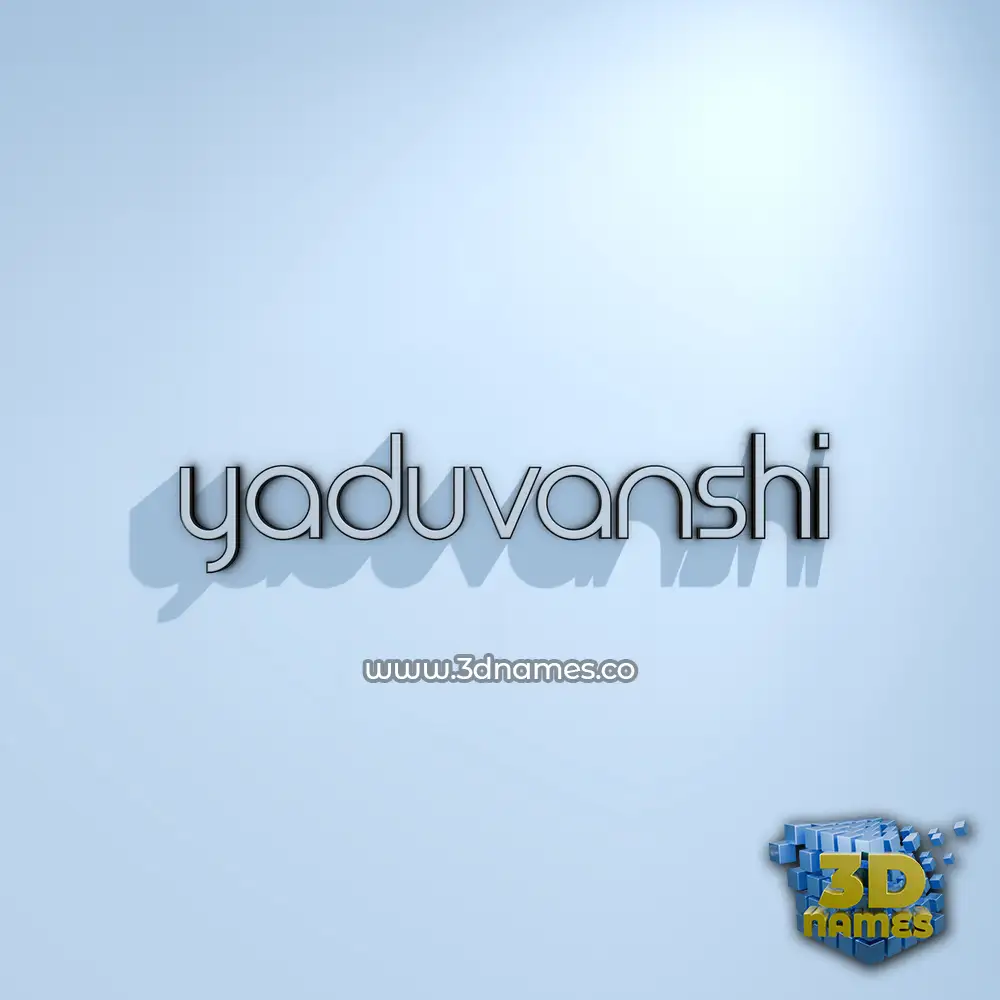 yaduvanshi in White Logo Cold style - 3D name wallpaper