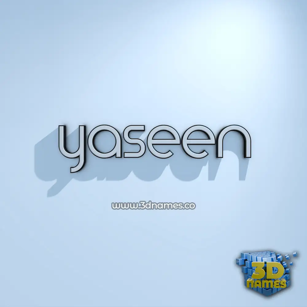yaseen in White Logo Cold style - 3D name wallpaper