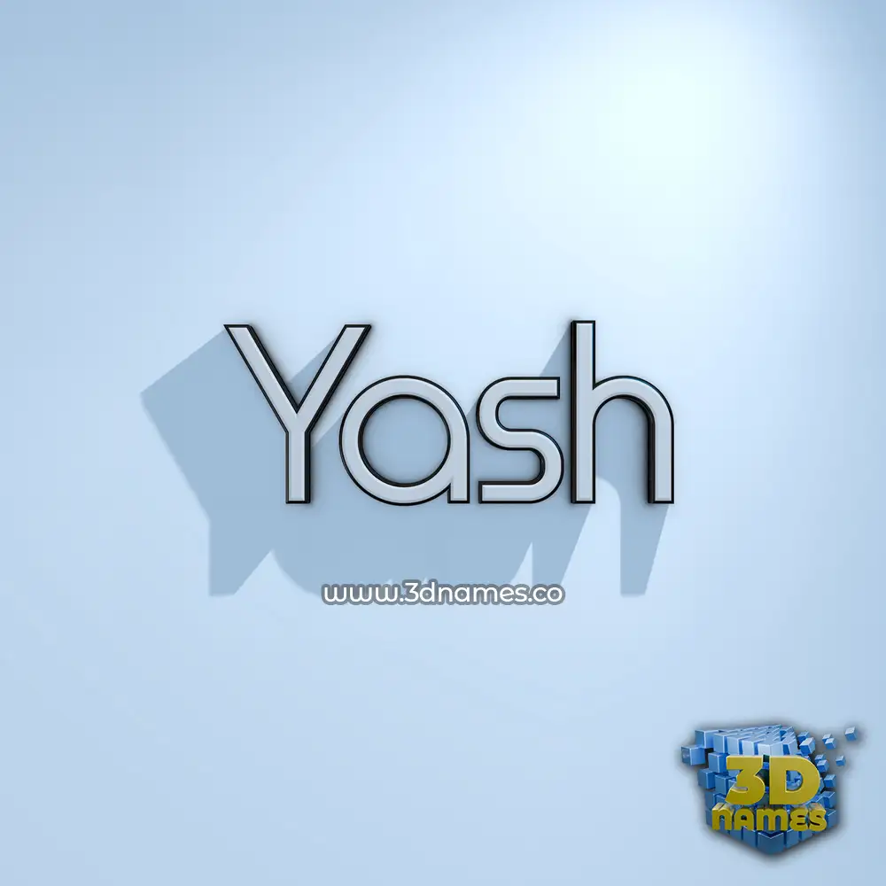 yash in White Logo Cold style - 3D name wallpaper