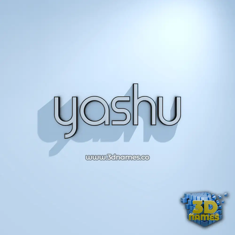 yashu in White Logo Cold style - 3D name wallpaper
