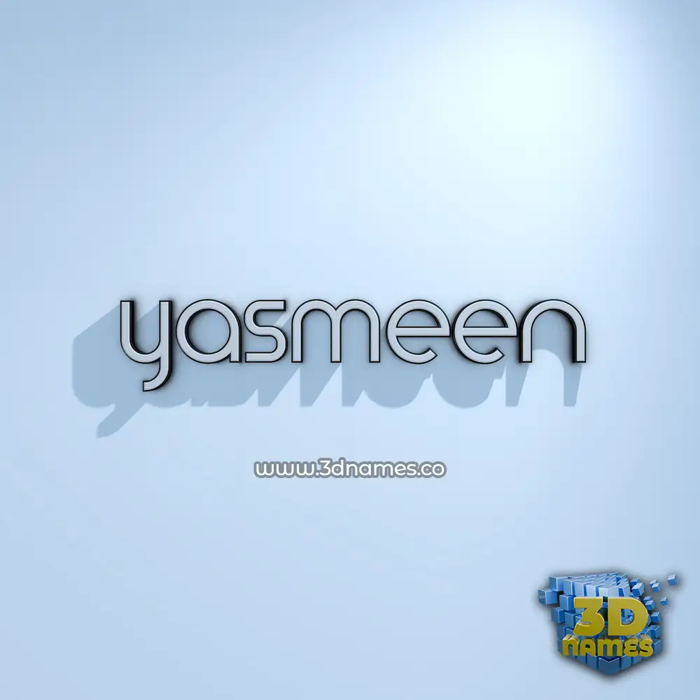 yasmeen in White Logo Cold style - 3D name wallpaper