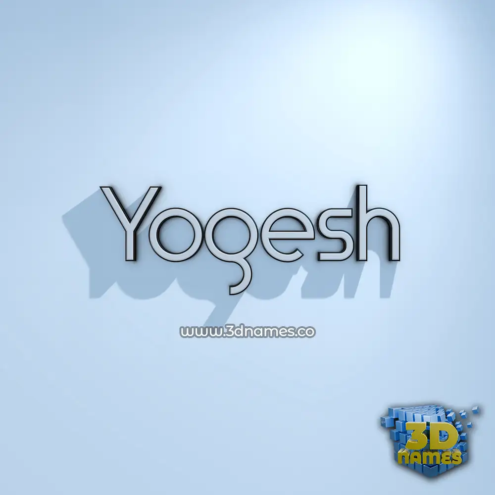 yogesh in White Logo Cold style - 3D name wallpaper