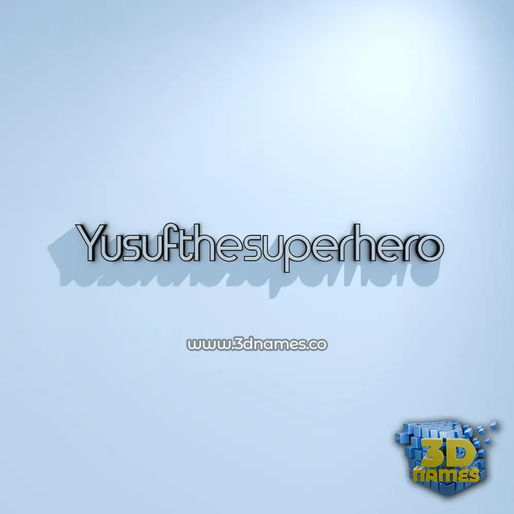 yusufthesuperhero in White Logo Cold style - 3D name wallpaper