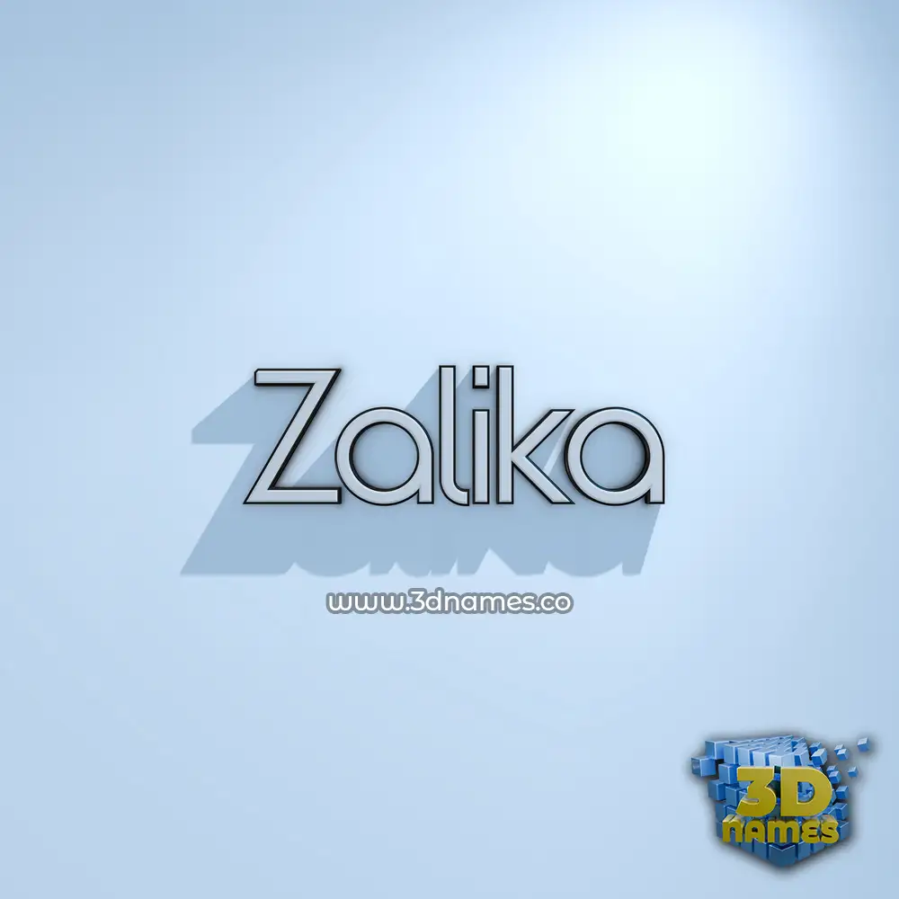 zalika in White Logo Cold style - 3D name wallpaper