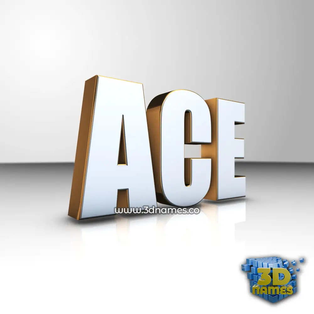 ace in White'n'Gold style - 3D name wallpaper