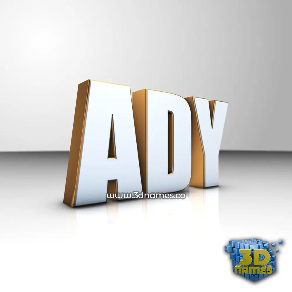 ady in White'n'Gold style - 3D name wallpaper