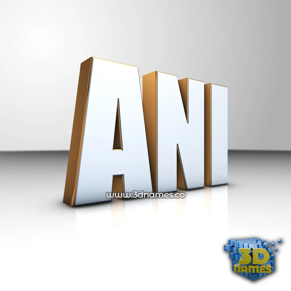 ani in White'n'Gold style - 3D name wallpaper
