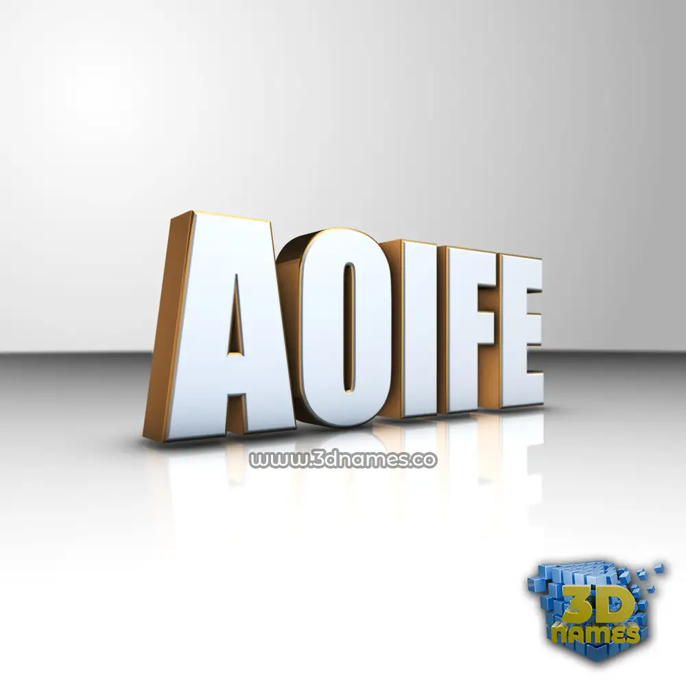 aoife in White'n'Gold style - 3D name wallpaper
