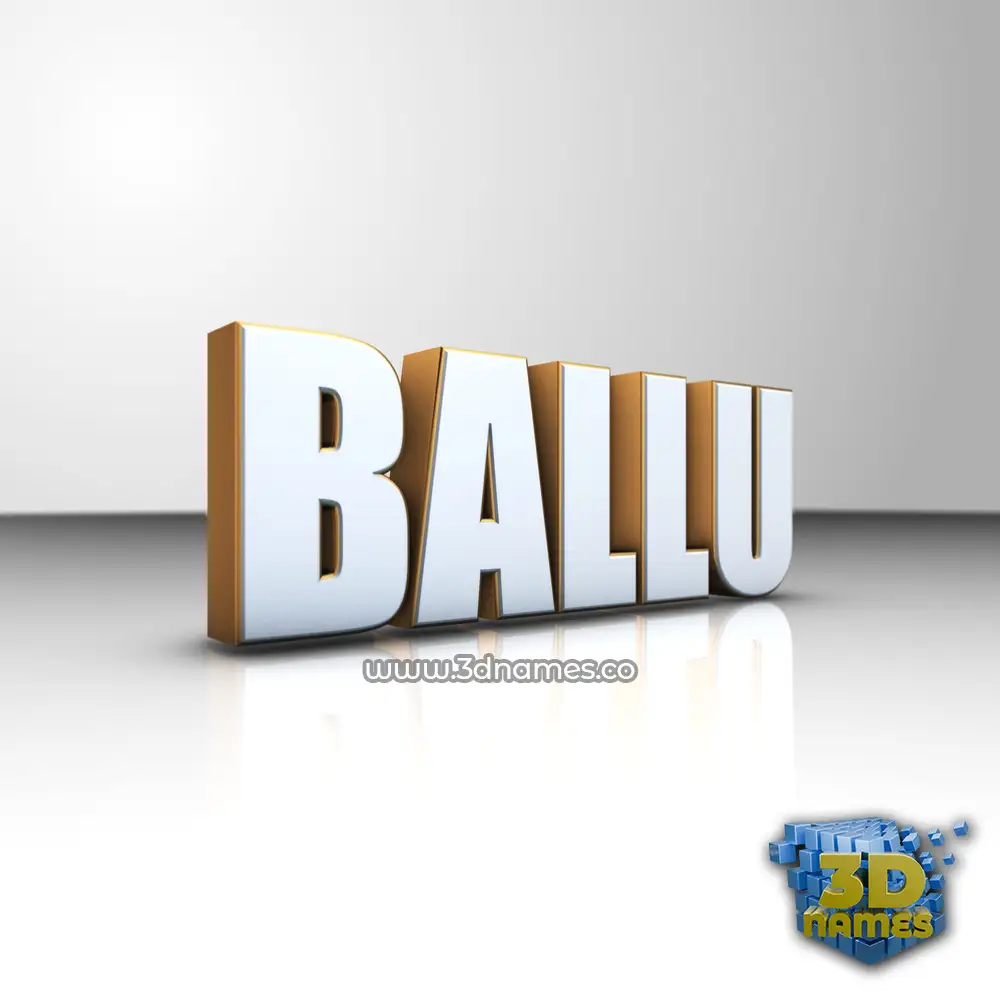 ballu in White'n'Gold style - 3D name wallpaper
