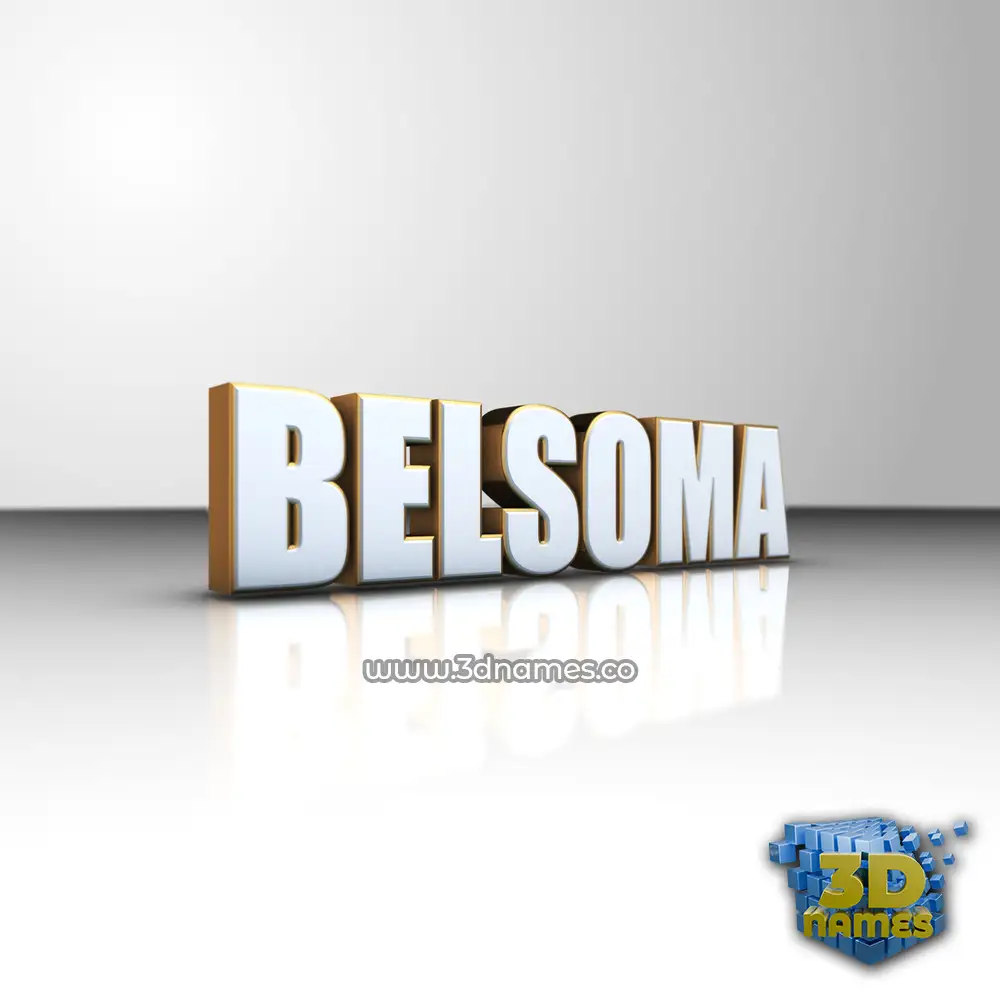 belsoma in White'n'Gold style - 3D name wallpaper