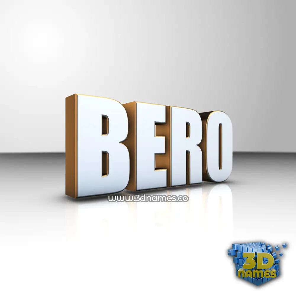 bero in White'n'Gold style - 3D name wallpaper