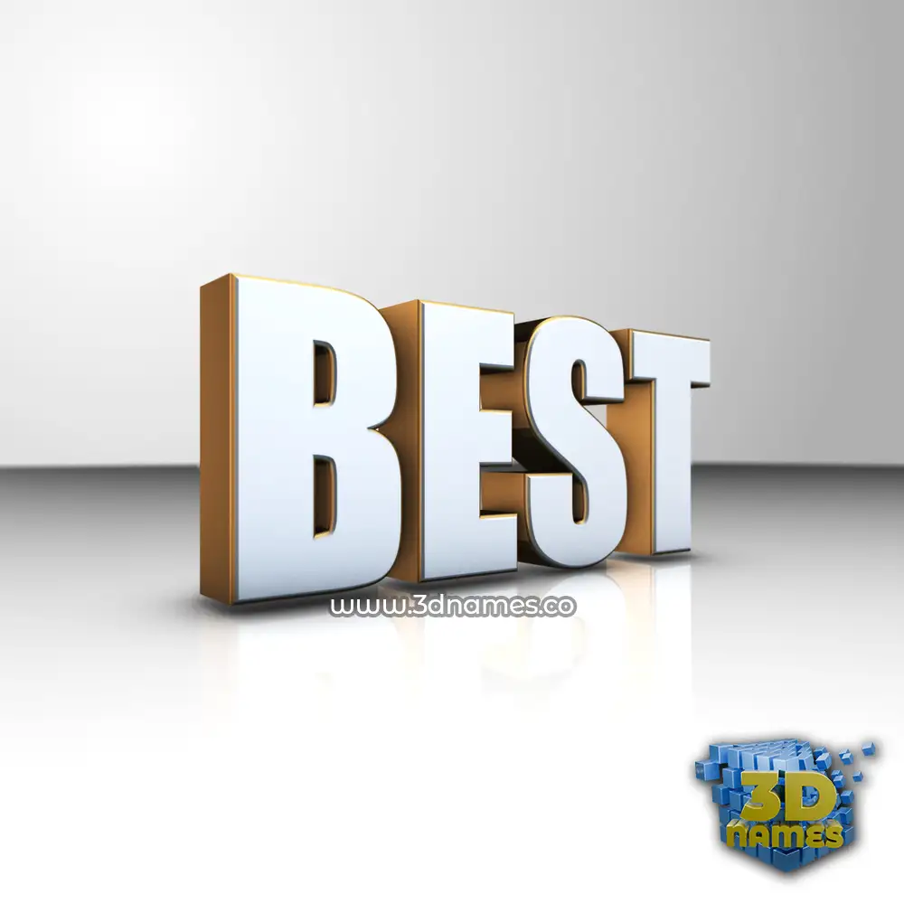 best in White'n'Gold style - 3D name wallpaper