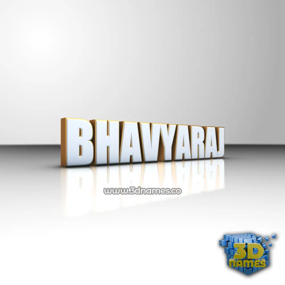 bhavyaraj in White'n'Gold style - 3D name wallpaper