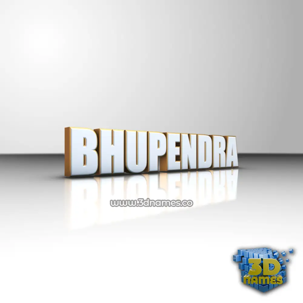 bhupendra in White'n'Gold style - 3D name wallpaper