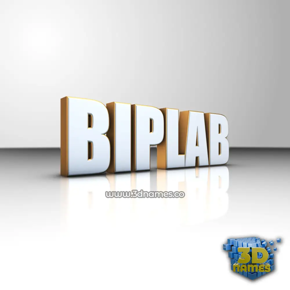 biplab in White'n'Gold style - 3D name wallpaper