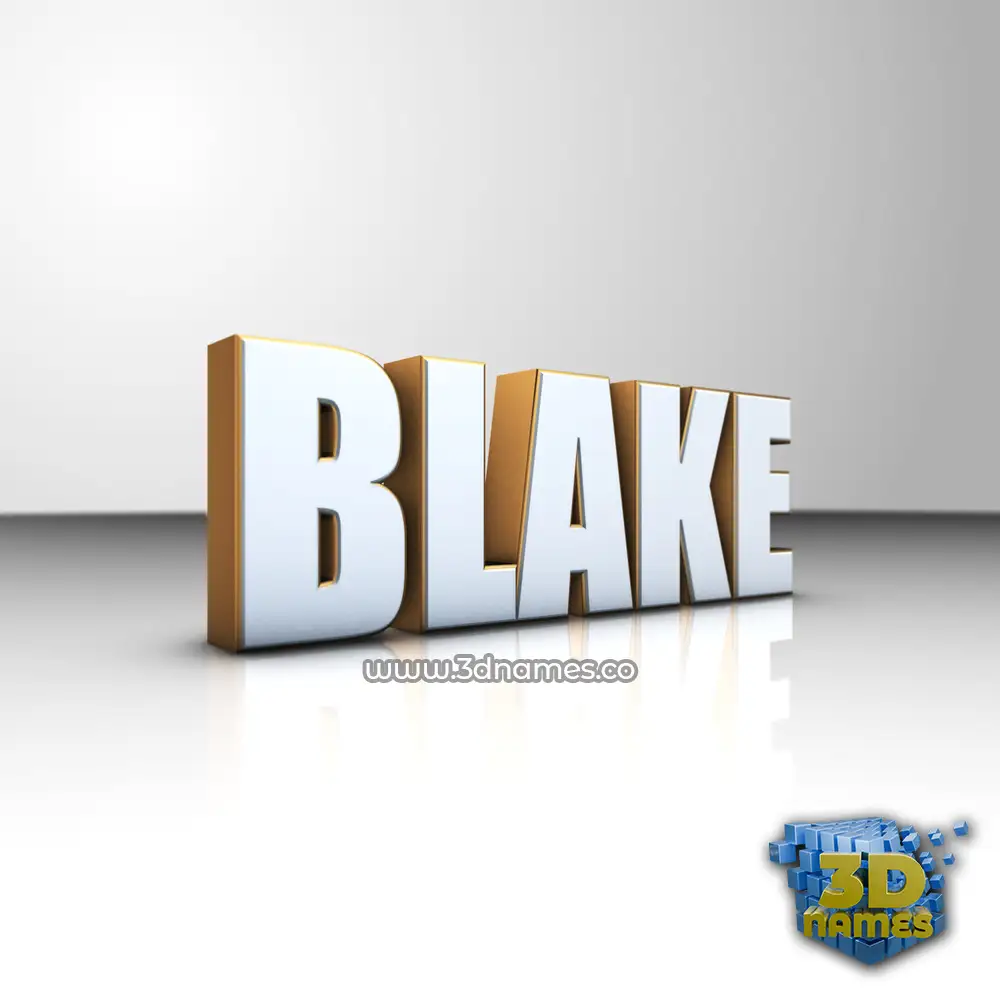 blake in White'n'Gold style - 3D name wallpaper