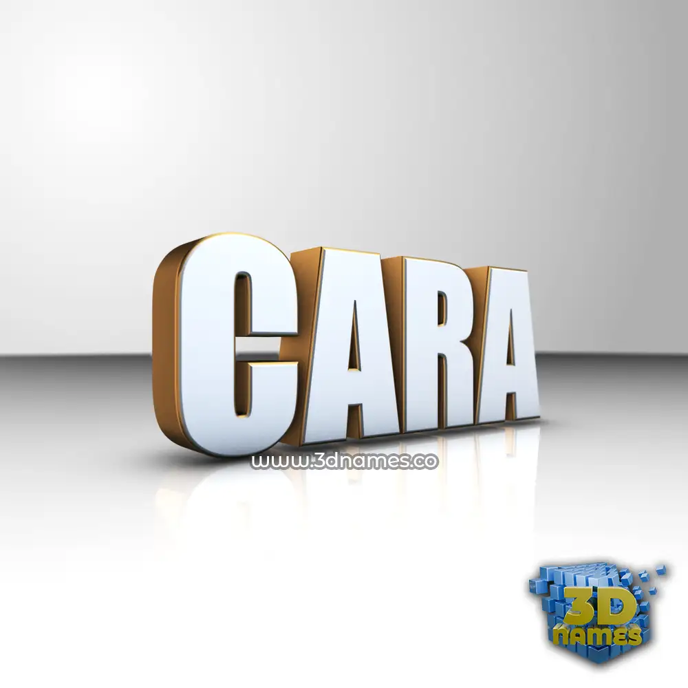 cara in White'n'Gold style - 3D name wallpaper