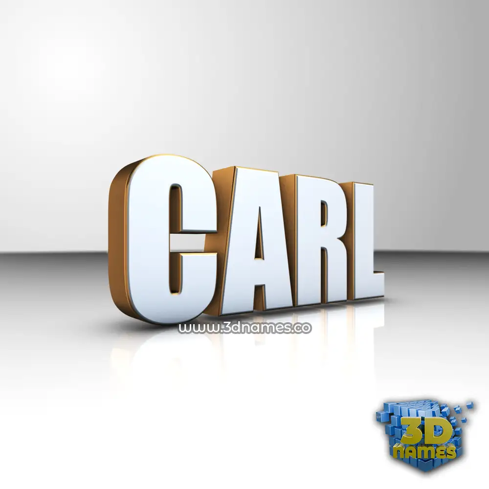 carl in White'n'Gold style - 3D name wallpaper