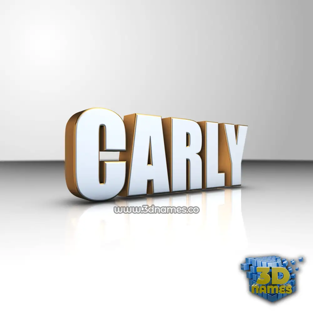 carly in White'n'Gold style - 3D name wallpaper