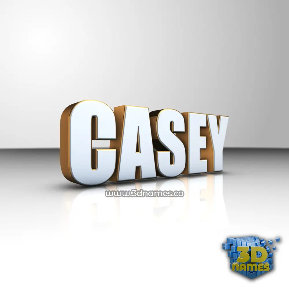 casey in White'n'Gold style - 3D name wallpaper